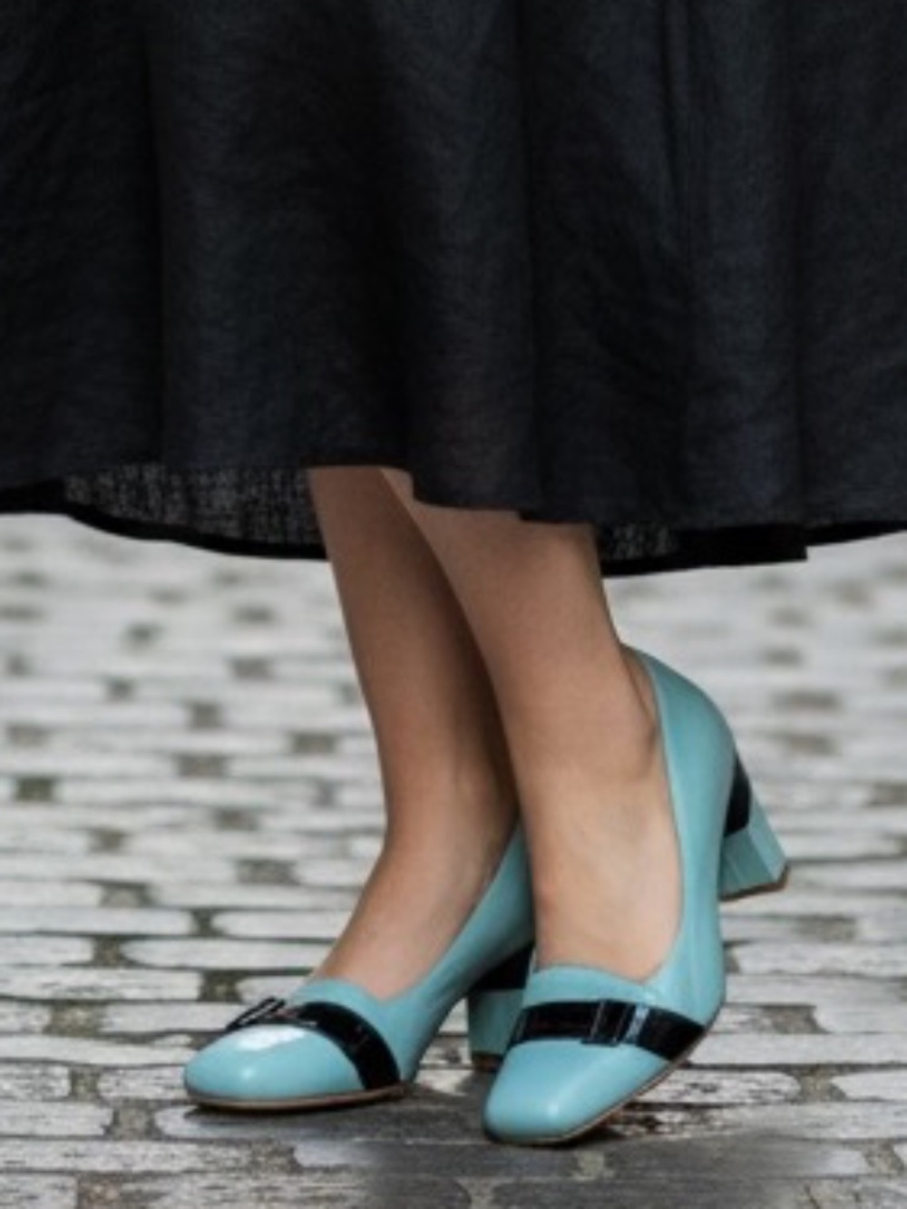 C'Vine Perfection Under Cover Women's Light Blue Leather Heels, Size 7